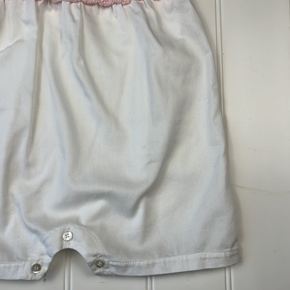 Chant de Joie White and Pink Knit Romper Size 12-18 Months - Picture 6 of 12